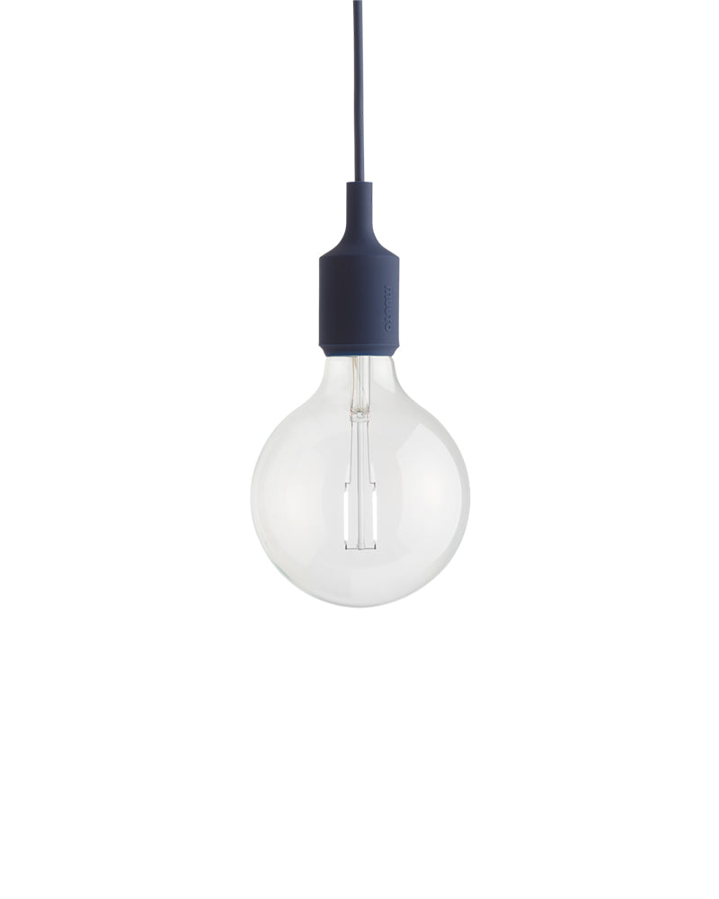 E27 LED - Mørkeblå taklampe
